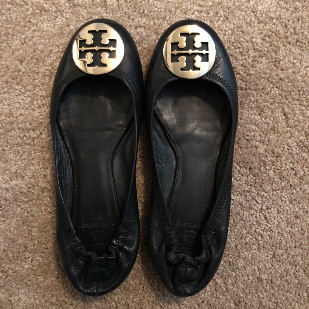 Tory Burch Flats Black with Gold